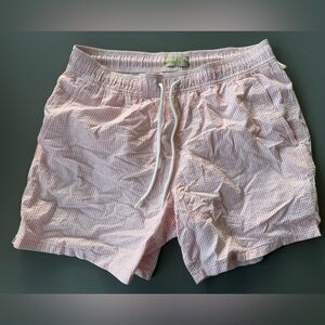 J. Crew Pink and White Striped Shorts